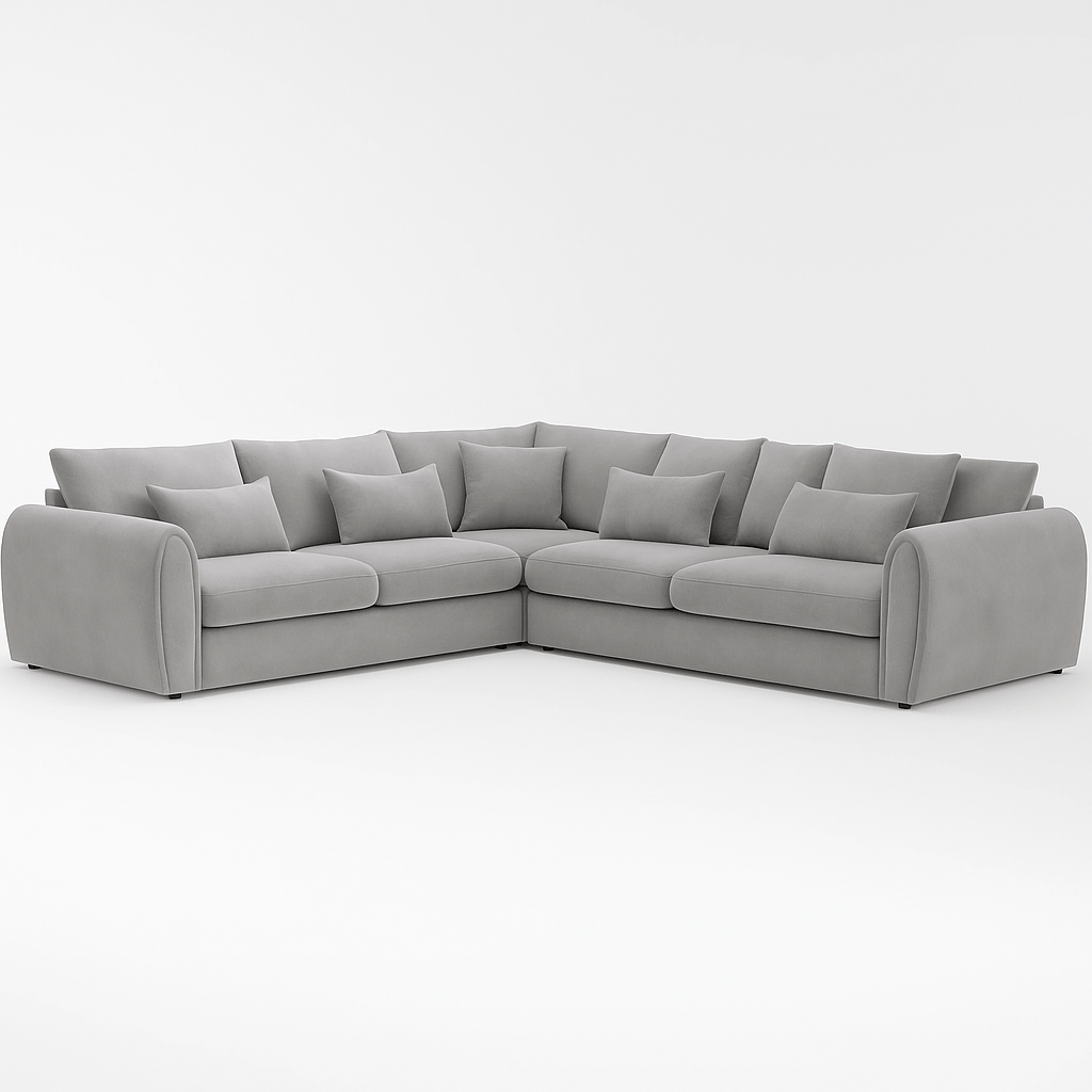 Furniture  -  Ohio Large Corner Sofa - Grey  -  60484753