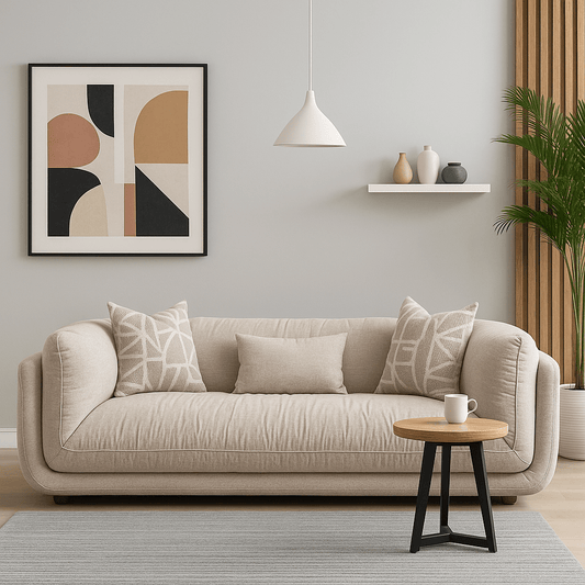 Furniture  -  Jennifer 3 Seater Sofa - Beige  -  60484755