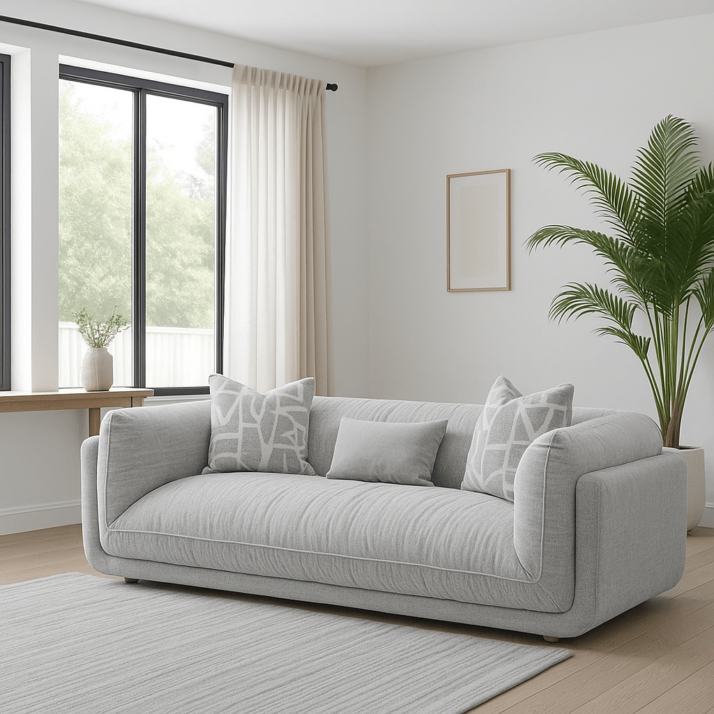 furniture  -  Jennifer 3 Seater Sofa - Grey  -  60484757