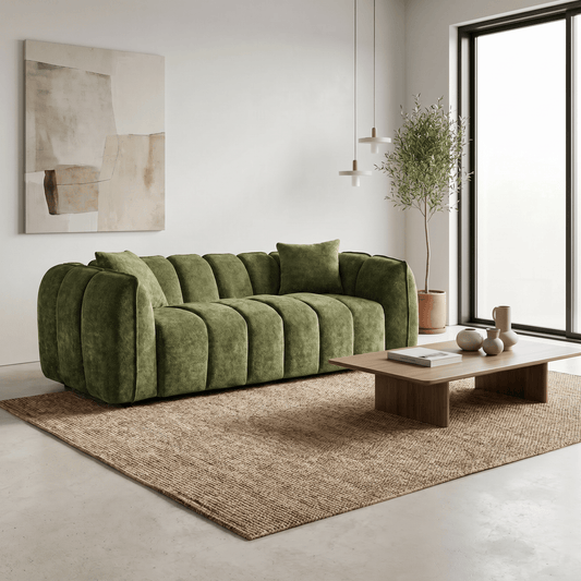 Outlet Sofas  -  Outlet Dani 3 Seater Sofa - Olive  -  60484781