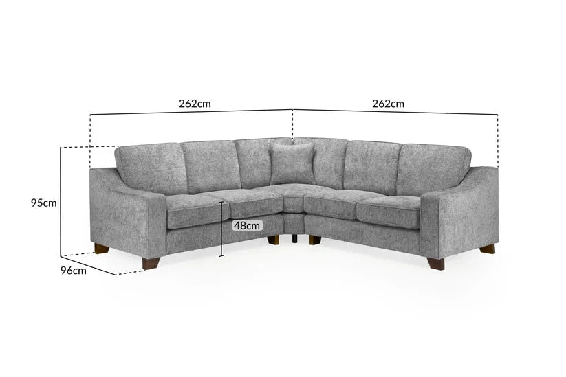 Outlet Sofas  -  Outlet Alaska Large Corner Sofa - Slate  -  60484784