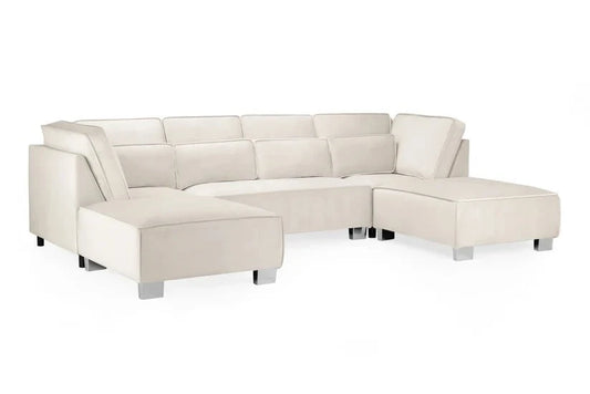 Outlet Sofas  -  Outlet Lexi U Shape Sofa - Cream  -  60484789