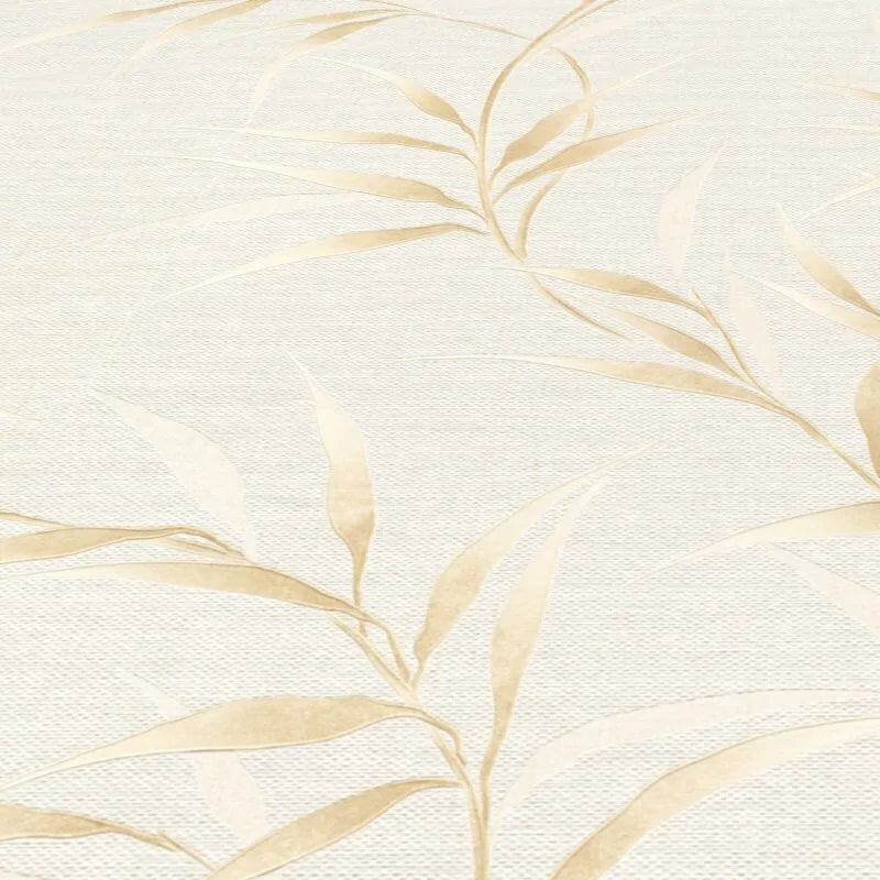 Wallpaper  -  Erismann Yamato Metallic Leaf Beige Wallpaper -  10528-02  -  60484831