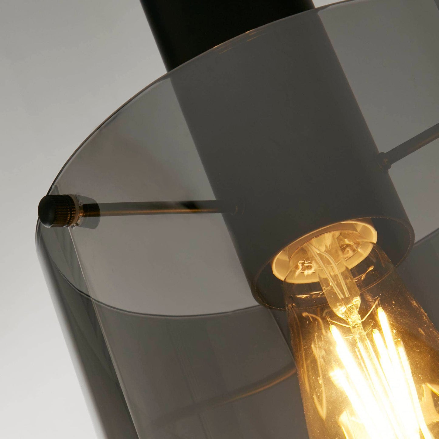 Lights  -  Sweden Pendant Light - Matt Black & Smoked Ombre  -  60484861