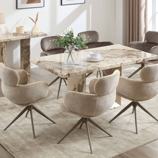 Sparta Dining Table & 6 Troy Chairs