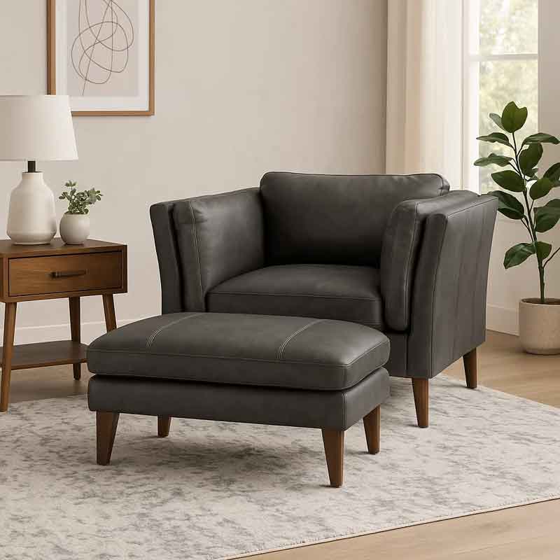 Furniture  -  Reggio Footstool - Grey  -  60484904