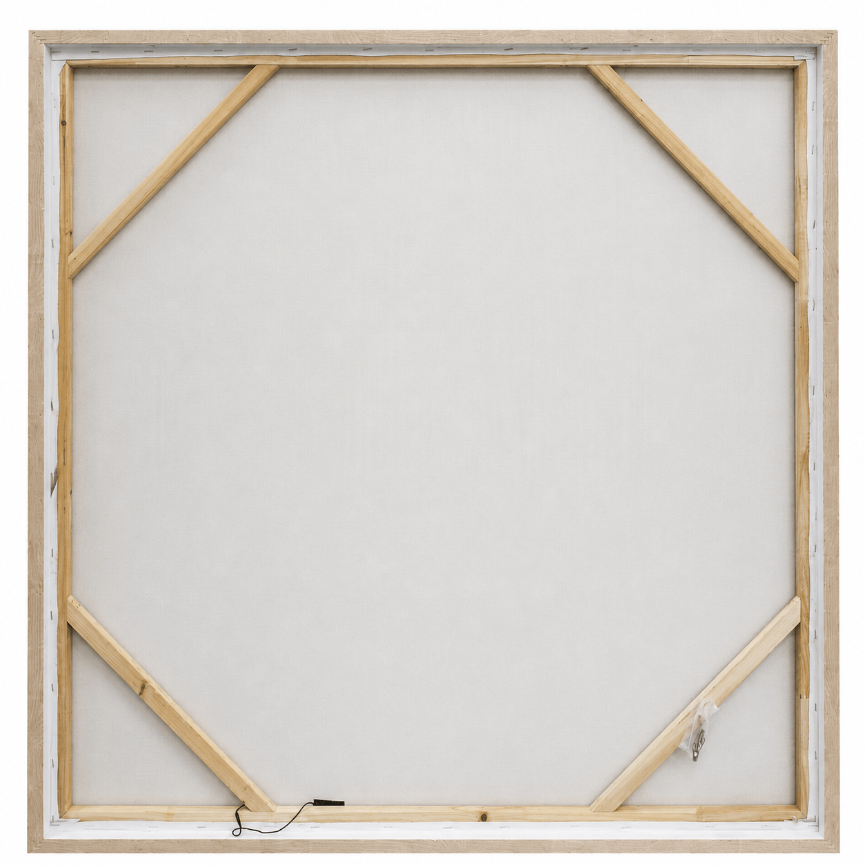 Pictures  -  Gold Painting on Canvas with Light Wood Frame - 100 x 100cm  -  60484941