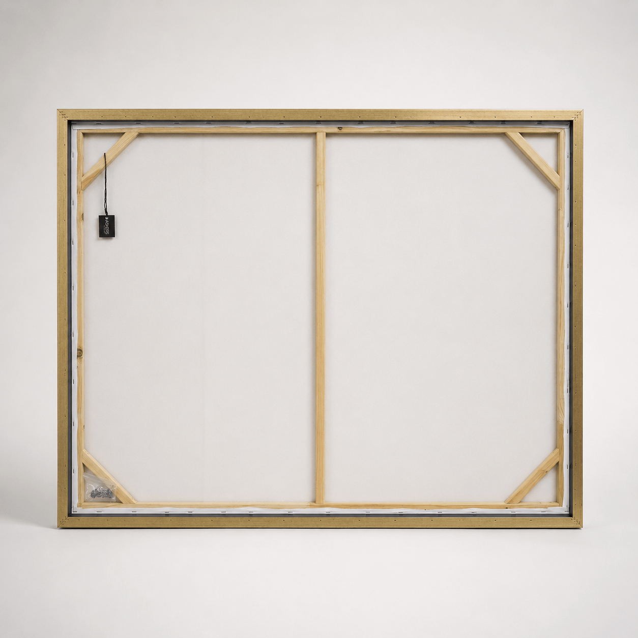 Pictures  -  Gold & Grey Abstract Painting on Canvas with Champagne Gold Frame - 90 x 120cm (20028)  -  60484942