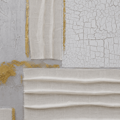 Pictures  -  Gold & Grey Abstract Painting on Canvas with Champagne Gold Frame - 90 x 120cm (20028)  -  60484942