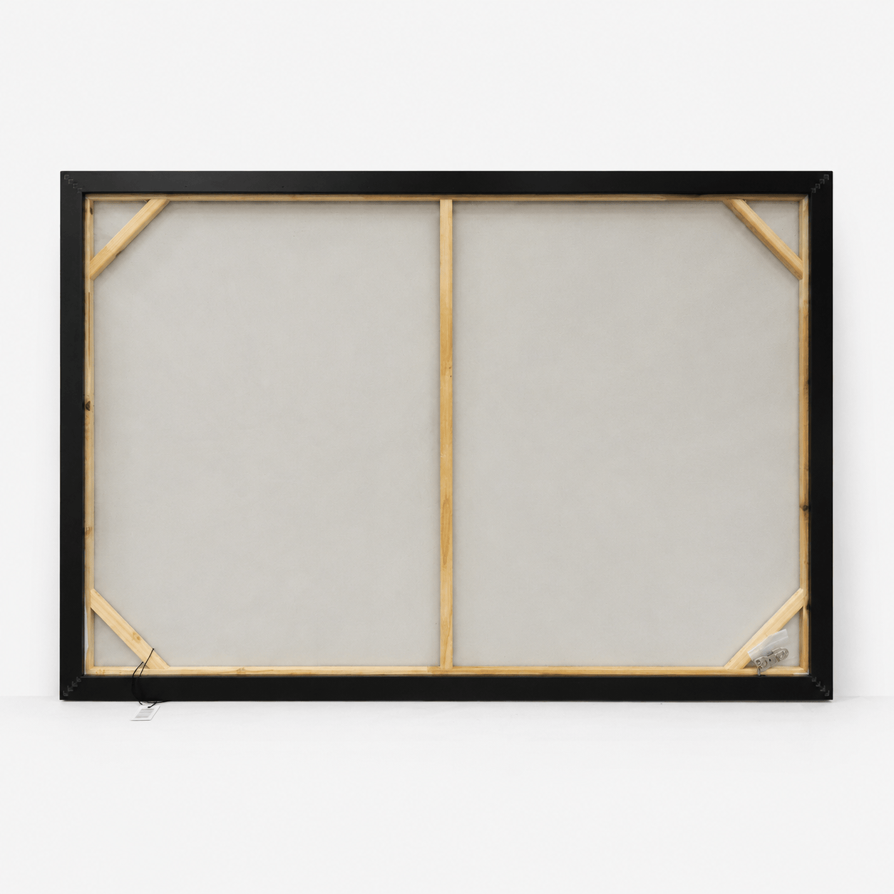 Pictures  -  Black & Gold Painting on Canvas with Black Frame - 120 x 80cm  -  60484945