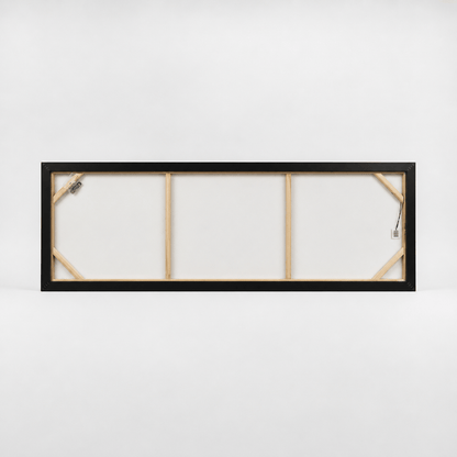 Pictures  -  Beach Horizon Painting on Canvas with Black Frame - 150 x 50cm  -  60484946