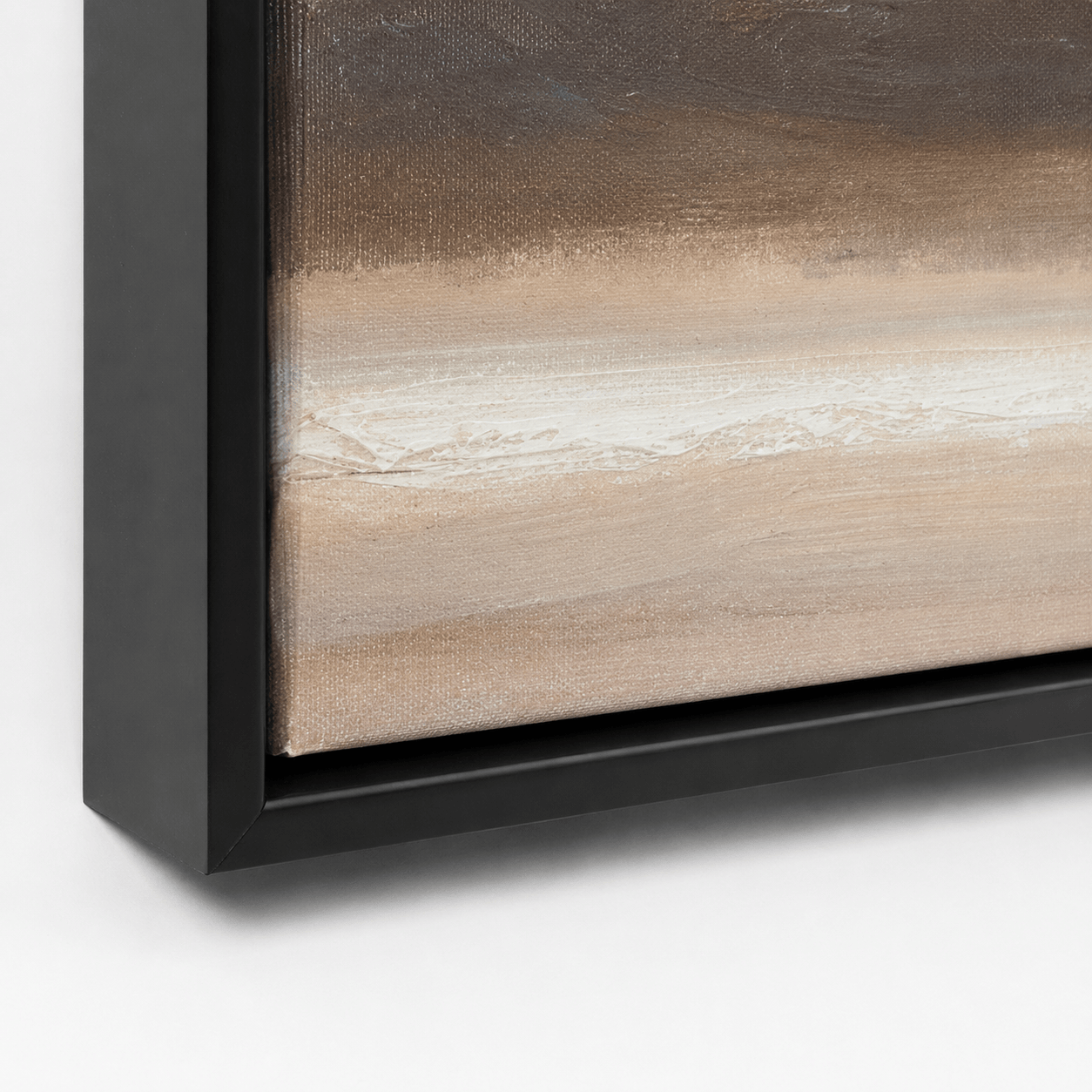 Pictures  -  Beach Horizon Painting on Canvas with Black Frame - 150 x 50cm  -  60484946