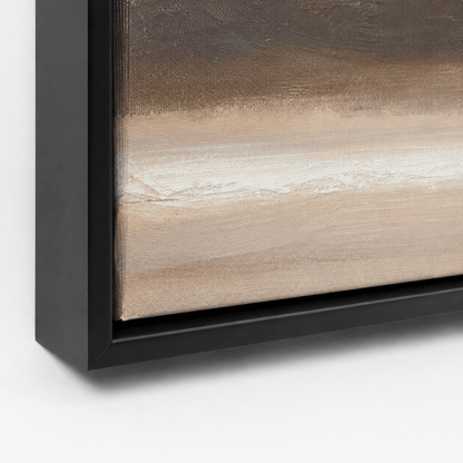 Pictures  -  Beach Horizon Painting on Canvas with Black Frame - 150 x 50cm  -  60484946