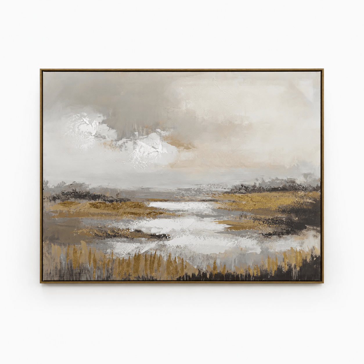 Pictures  -  Painting on Canvas with Oak Wood Frame - 120 x 90cm  -  60484947