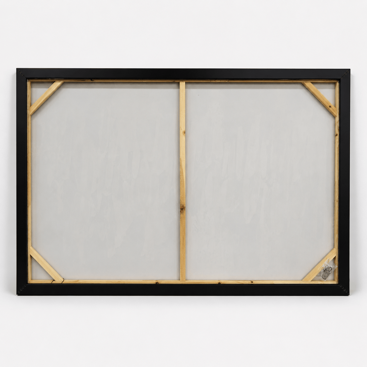 Pictures  -  Grey Painting on Canvas with Black Frame - 120 x 80cm  -  60484949