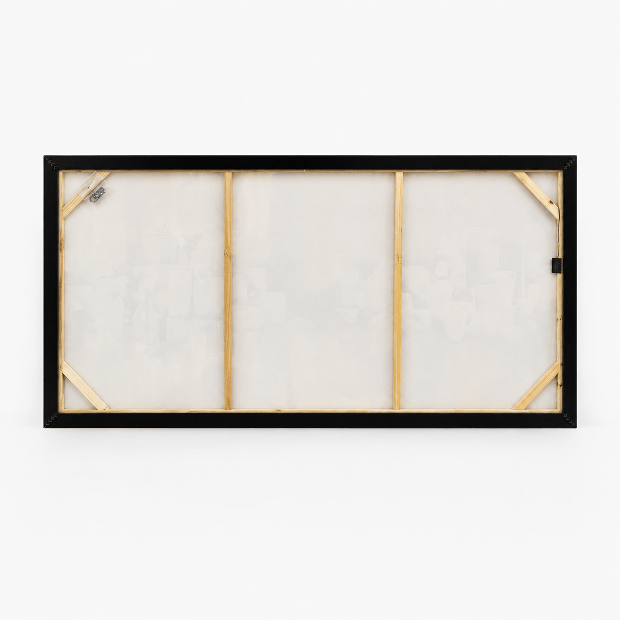 Pictures  -  Lakeside Painting on Canvas with Black Frame - 140 x 70cm  -  60484950