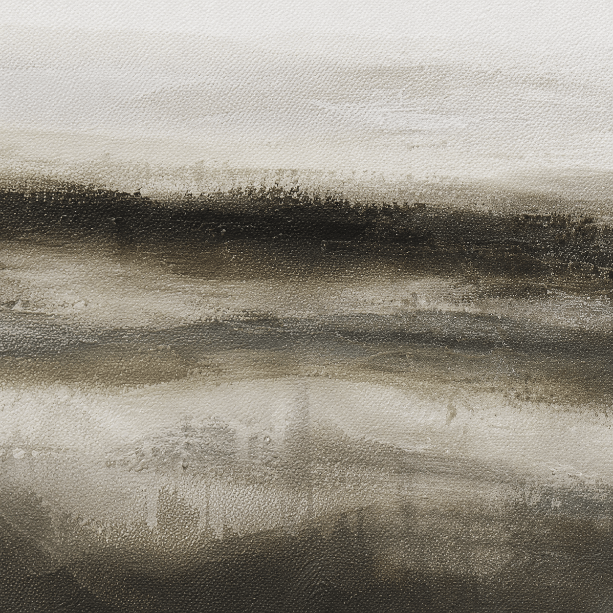 Pictures  -  Dark Coastal Painting on Canvas with Black Frame - 140 x 70cm  -  60484951