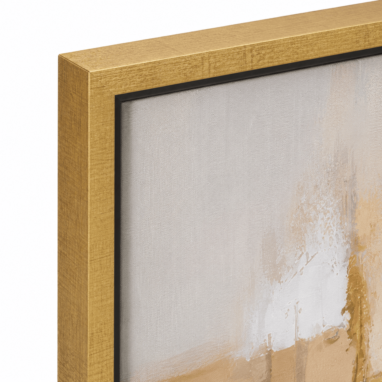 Pictures  -  60484952 Gold & Grey Abstract Painting - 100 x 100cm  -  60484952