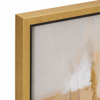 Pictures  -  60484952 Gold & Grey Abstract Painting - 100 x 100cm  -  60484952