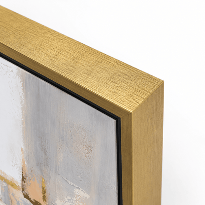 Pictures  -  60484952 Gold & Grey Abstract Painting - 100 x 100cm  -  60484952