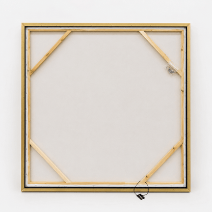 Pictures  -  Gold Abstract Painting on Canvas with Champagne Gold Frame - 100 x 100cm (20519)  -  60484953