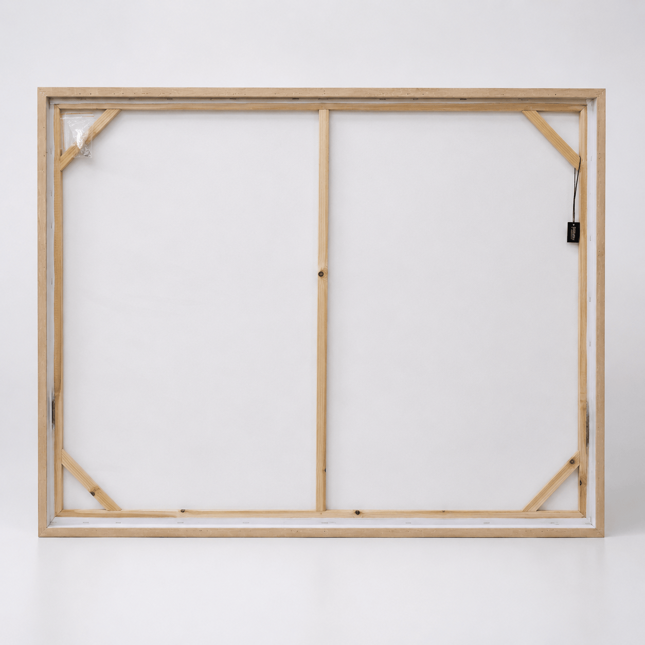 Pictures  -  Gold Detail Painting on Canvas with Light Wood Frame - 120 x 90cm  -  60484959