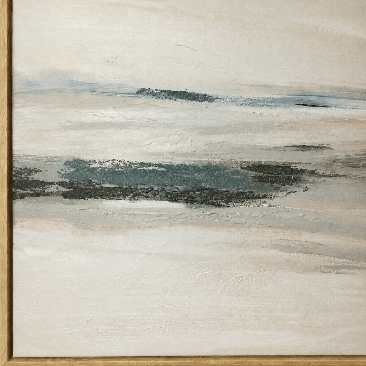 Pictures  -  Painting on Canvas with Light Wood Frame - 120 x 90cm  -  60484960