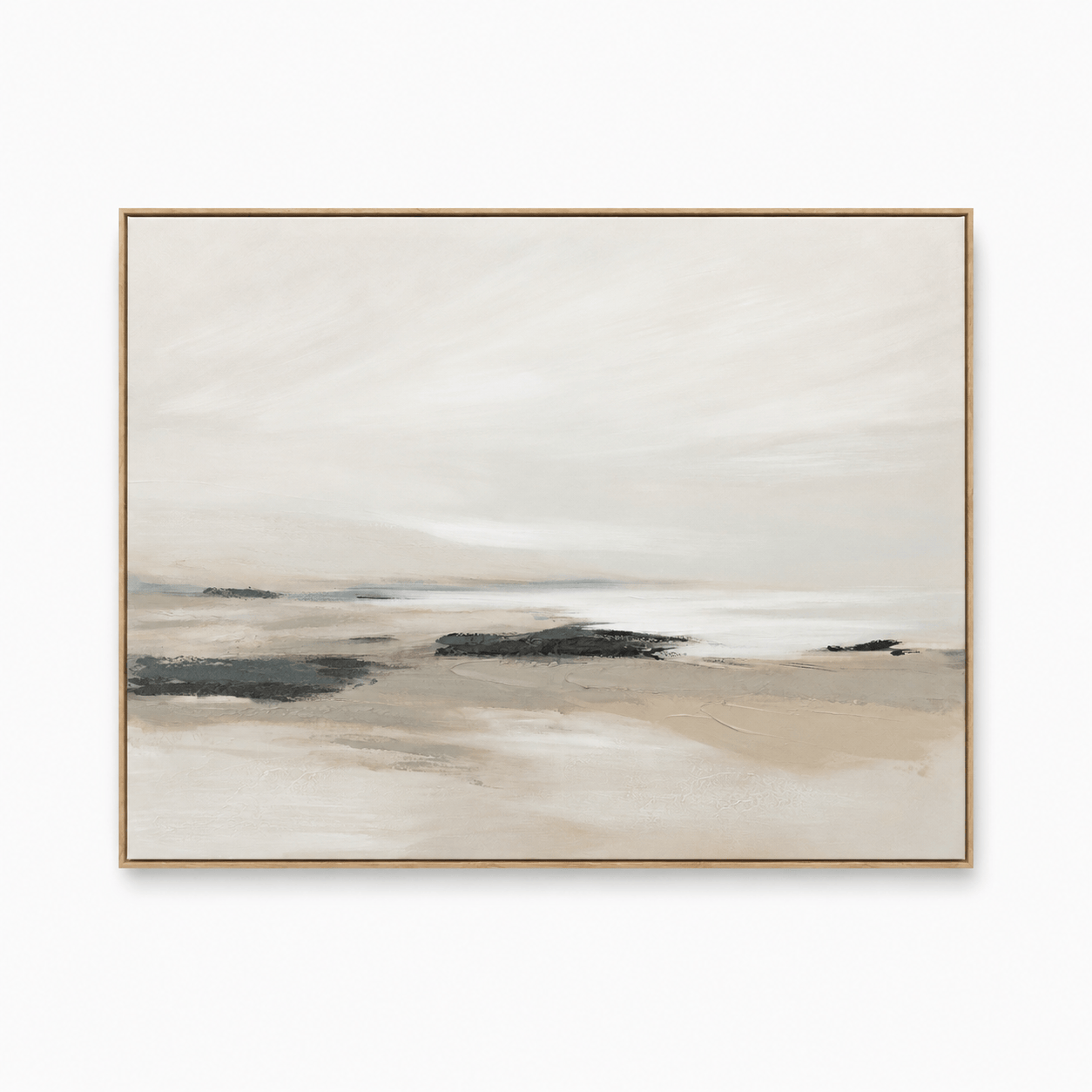 Pictures  -  Painting on Canvas with Light Wood Frame - 120 x 90cm  -  60484960