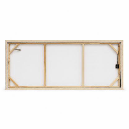 Pictures  -  Blue Detail Beach Painting on Canvas with Light Wood Frame - 150 x 60cm  -  60484961