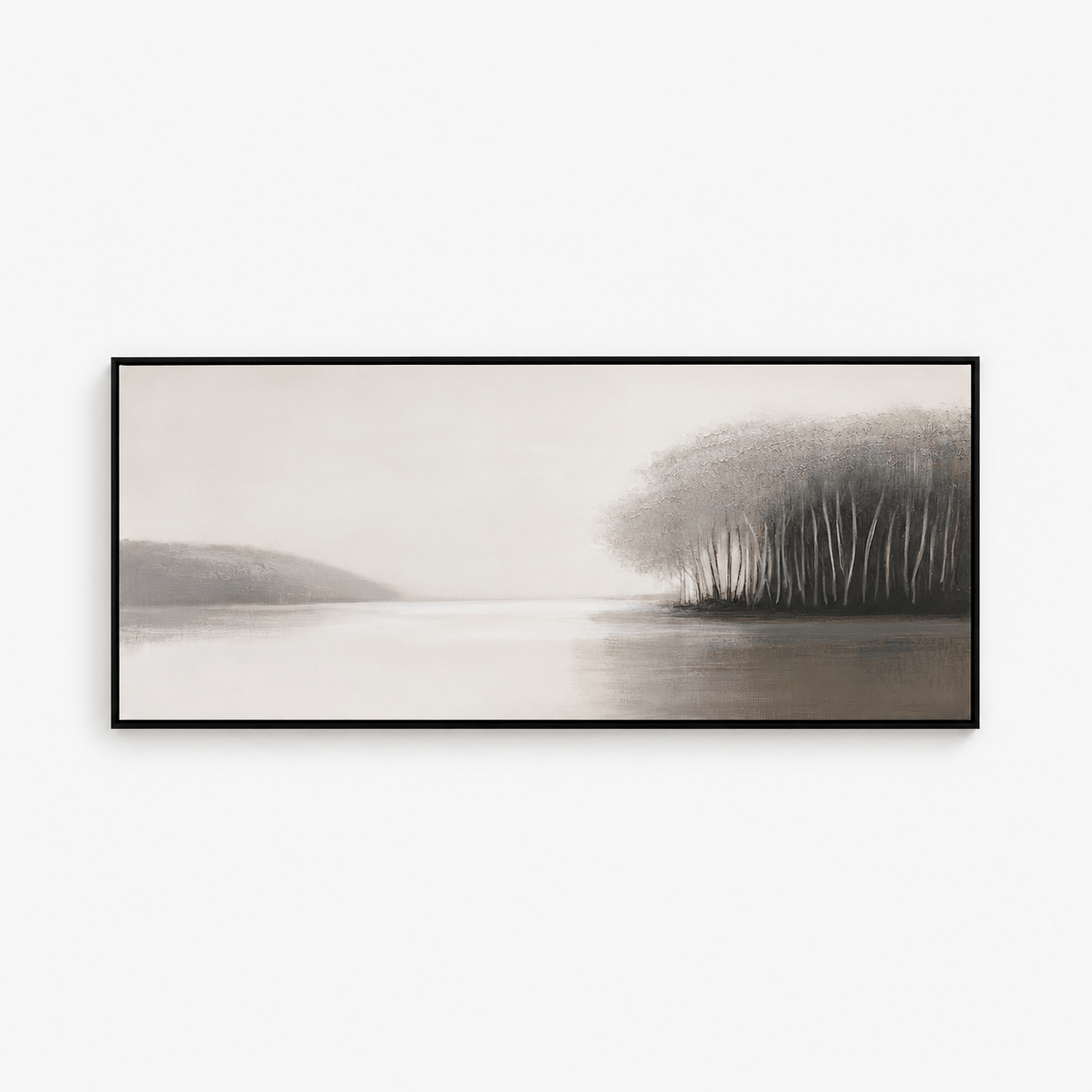 Pictures  -  Tree Painting on Canvas with Black Frame - 150 x 60cm  -  60484963