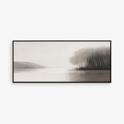 Pictures  -  Tree Painting on Canvas with Black Frame - 150 x 60cm  -  60484963
