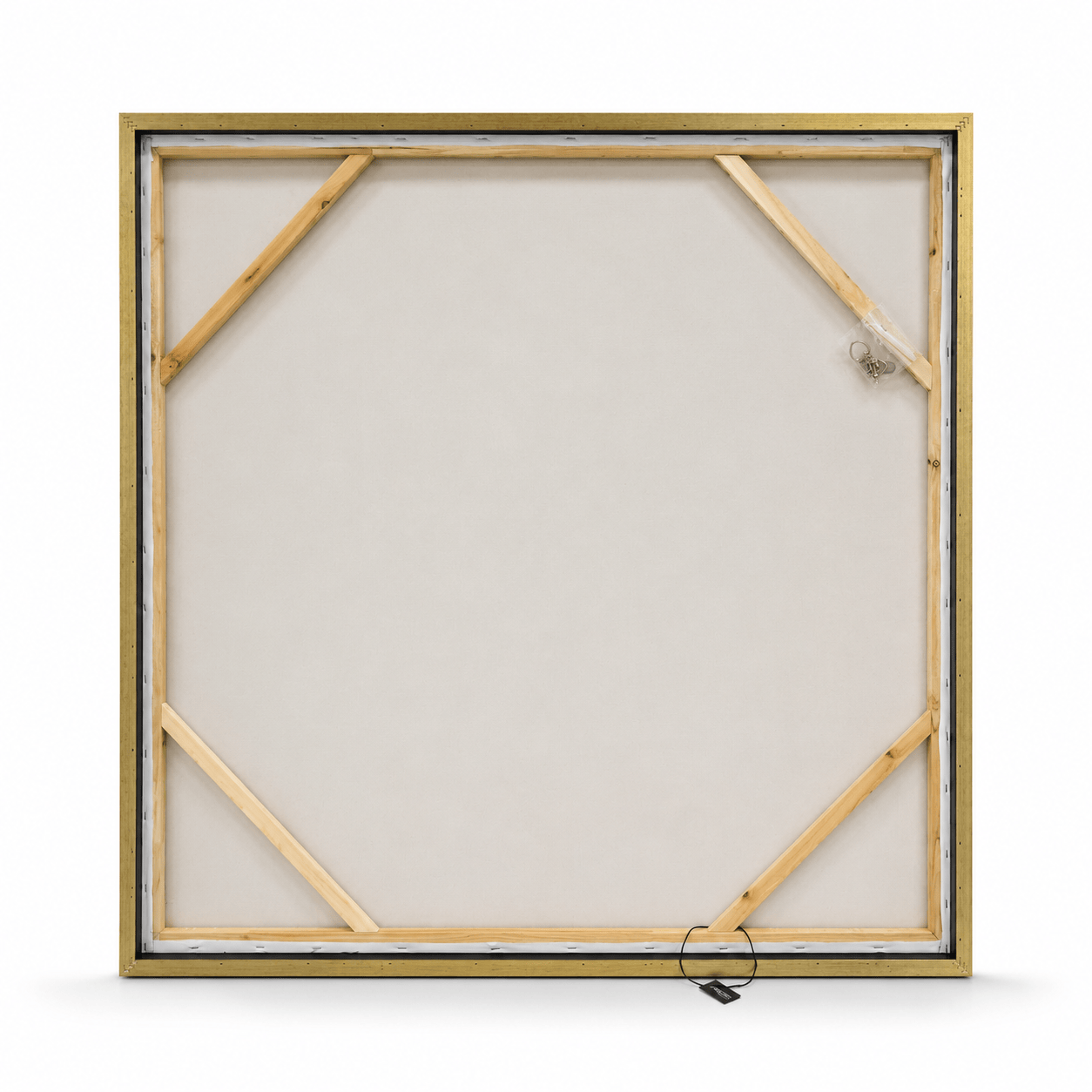 Pictures  -  Gold Abstract Painting on Canvas with Champagne Gold Frame - 100 x 100cm (20388)  -  60484967
