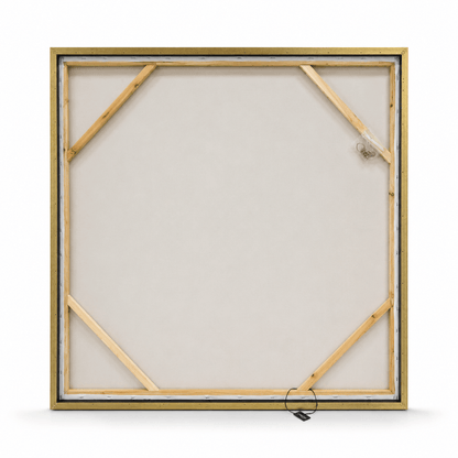 Pictures  -  Gold Abstract Painting on Canvas with Champagne Gold Frame - 100 x 100cm (20388)  -  60484967