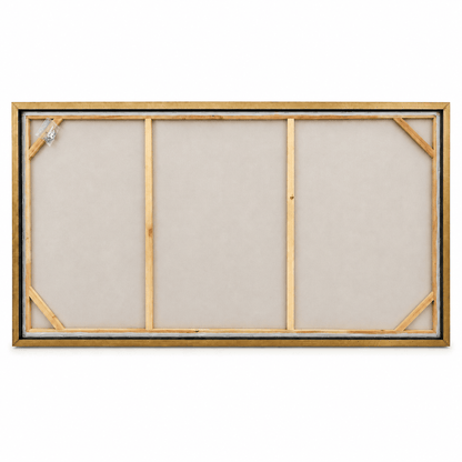 Pictures  -  60484968 Gold & Beige Abstract Painting - 140 x 70cm  -  60484968