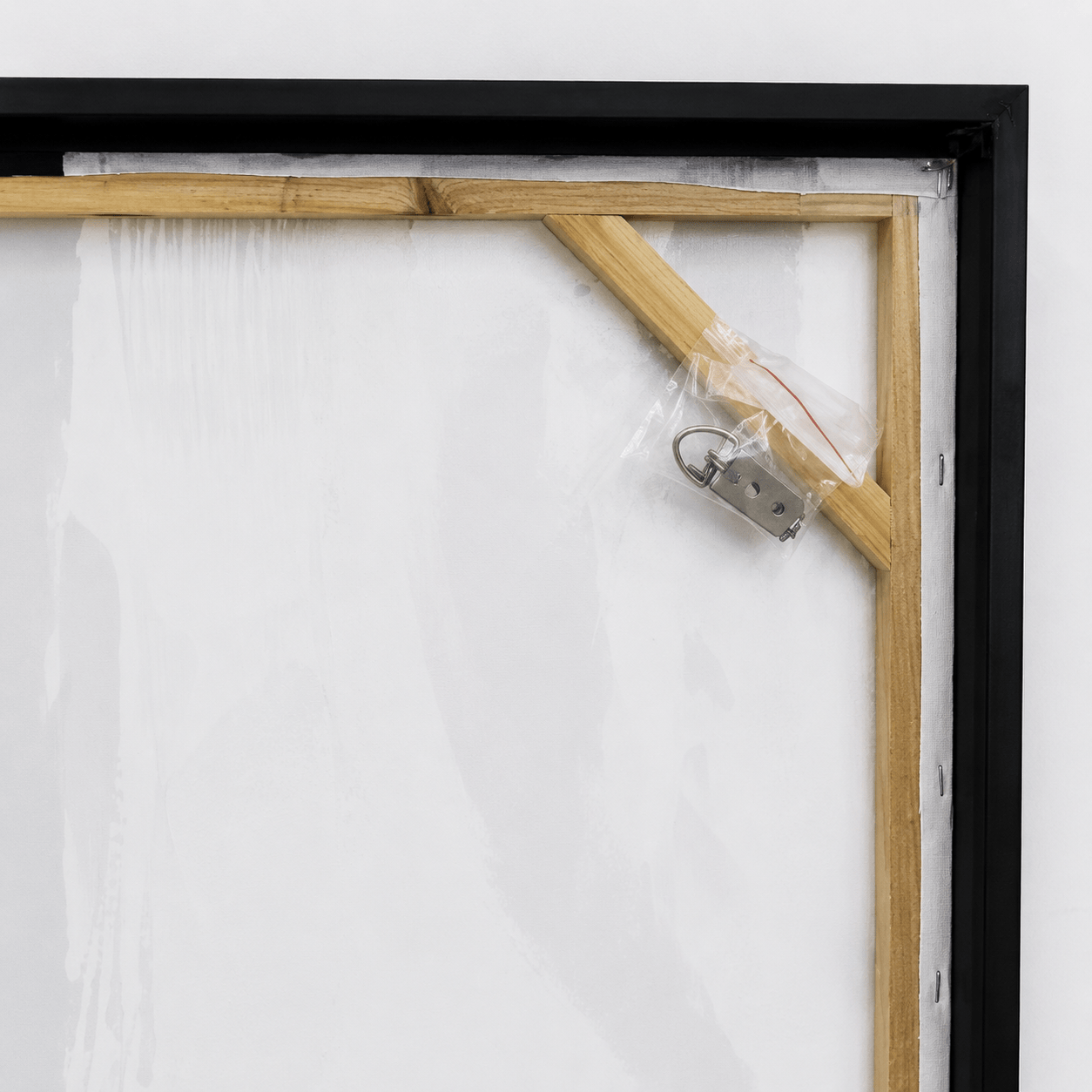 Pictures  -  Black Painting on Canvas with Black Frame - 90 x 120cm  -  60484971