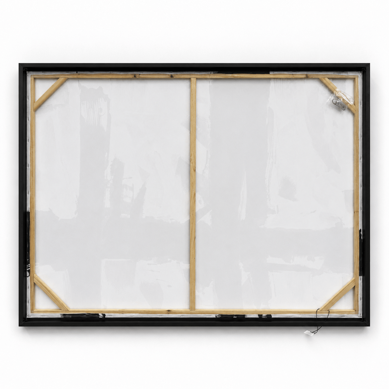 Pictures  -  Black Painting on Canvas with Black Frame - 90 x 120cm  -  60484971