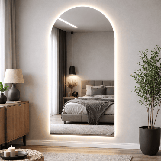 Mirrors  -  Arched Frameless LED Mirror - 100 x 180cm  -  60484996