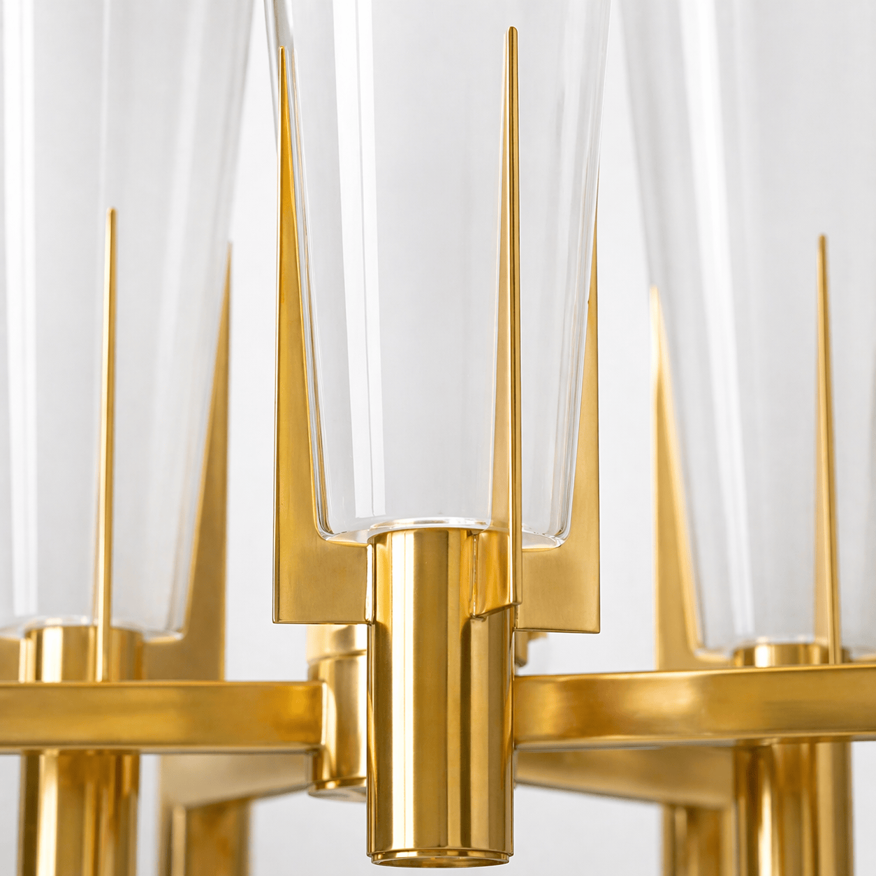 Lights  -  YS 10-1578-6 Chandelier with White Glass Shade - Gold  -  60485094