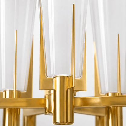 Lights  -  YS 10-1578-6 Chandelier with White Glass Shade - Gold  -  60485094
