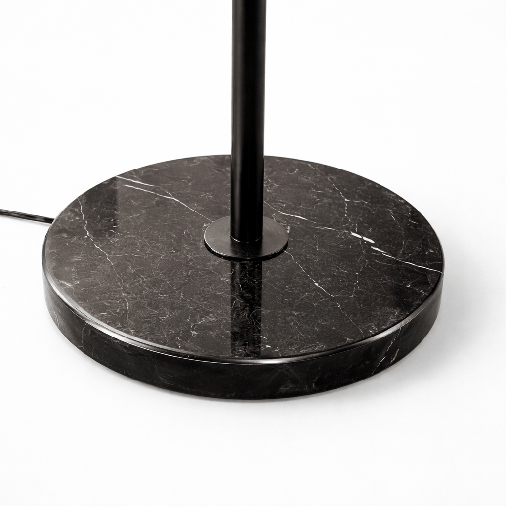 Lights  -  YS 13-1578-3BL Floor Lamp with White glass Shade - Black  -  60485098