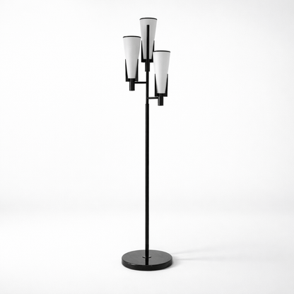 Lights  -  YS 13-1578-3BL Floor Lamp with White glass Shade - Black  -  60485098
