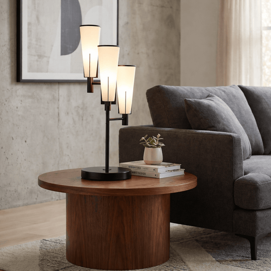 Lights  -  Black & White Glass Table Lamp  -  60485099