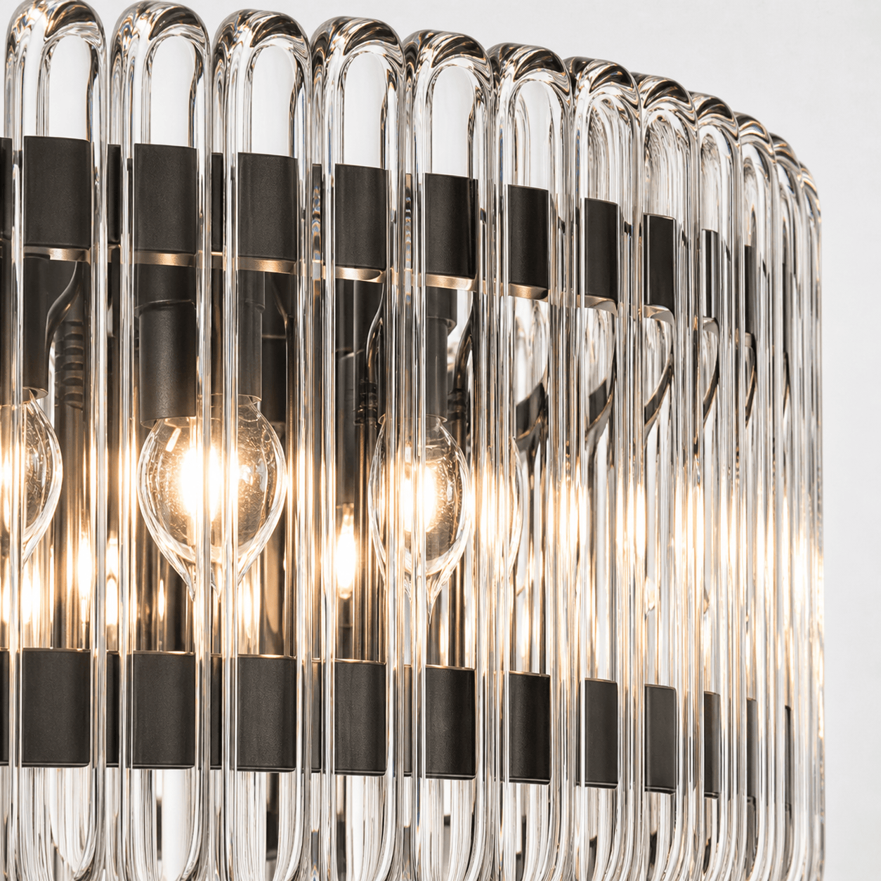 Lights  -  YELLOWSTONE 10-1466-8 BLACK CEILING LIGHT WITH CLEAR GLASS  -  60485100