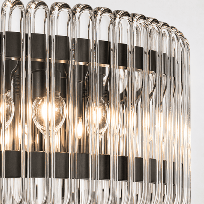 Lights  -  YELLOWSTONE 10-1466-8 BLACK CEILING LIGHT WITH CLEAR GLASS  -  60485100