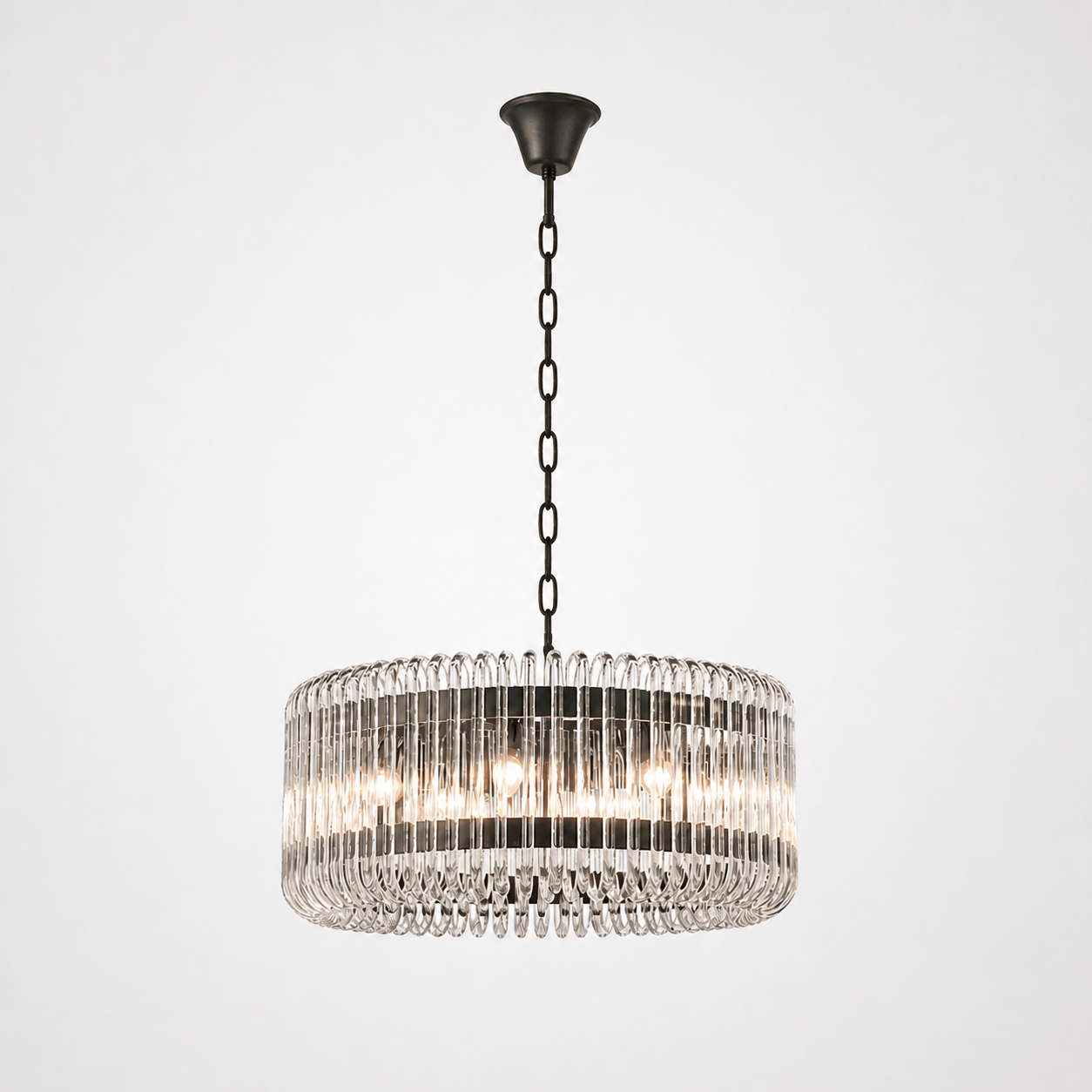 Lights  -  YELLOWSTONE 10-1466-8 BLACK CEILING LIGHT WITH CLEAR GLASS  -  60485100