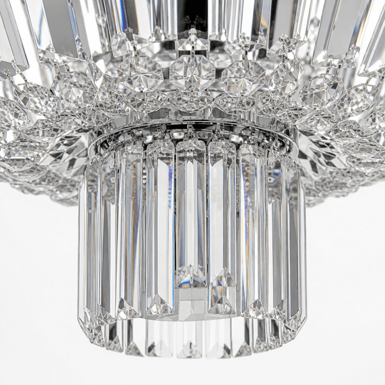 Lights  -  YS 10-1047-1PN Nickel Chandelier with Clear Glass  -  60485108
