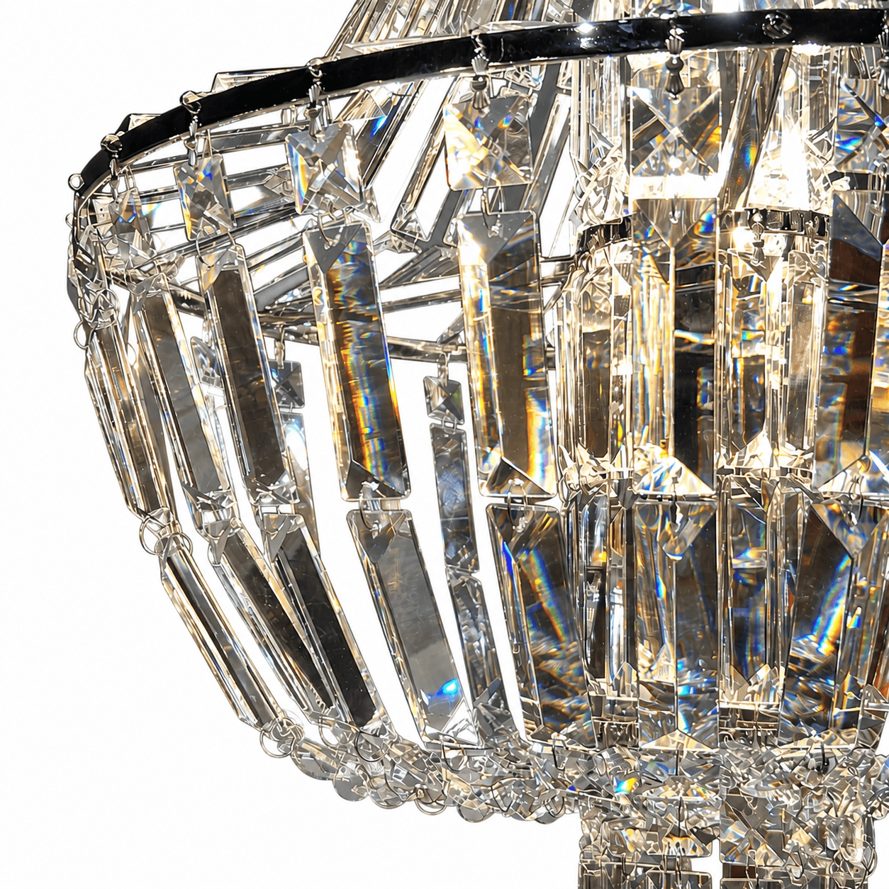 Lights  -  YS 10-1047-1PN Nickel Chandelier with Clear Glass  -  60485108