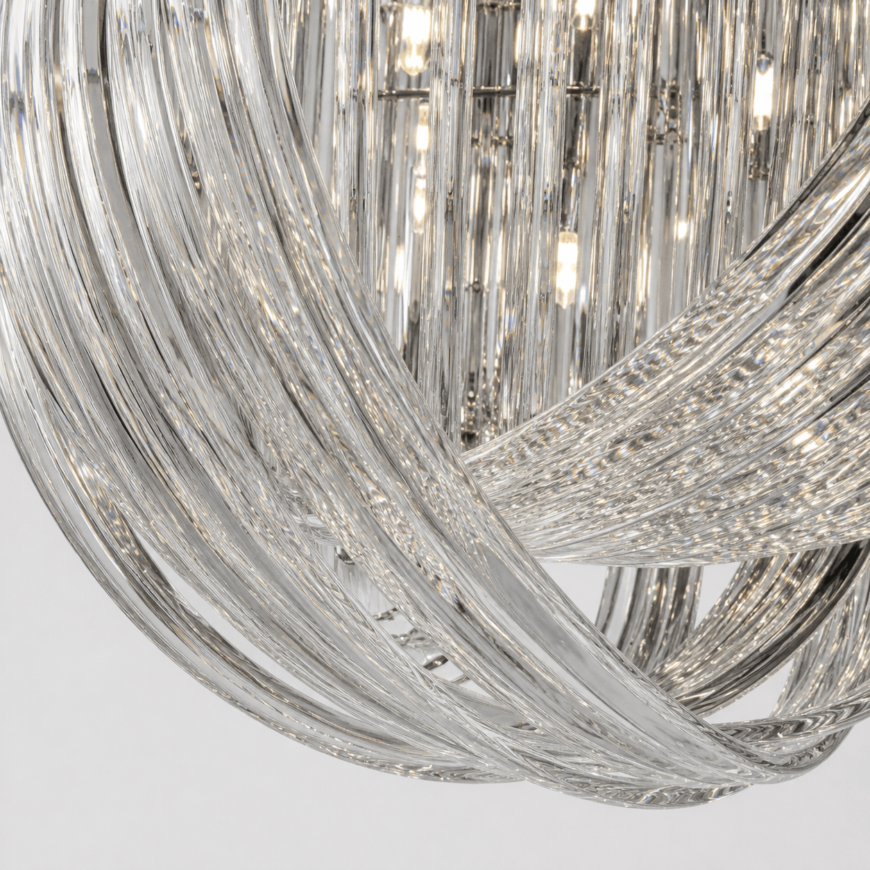 Lights  -  YS 10-1959-8 Nickel Clear Glass Chandelier  -  60485109