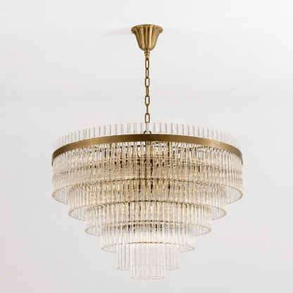Lights  -  YS 10-1570-16AB Antique Brass Chandelier with Clear Glass  -  60485111