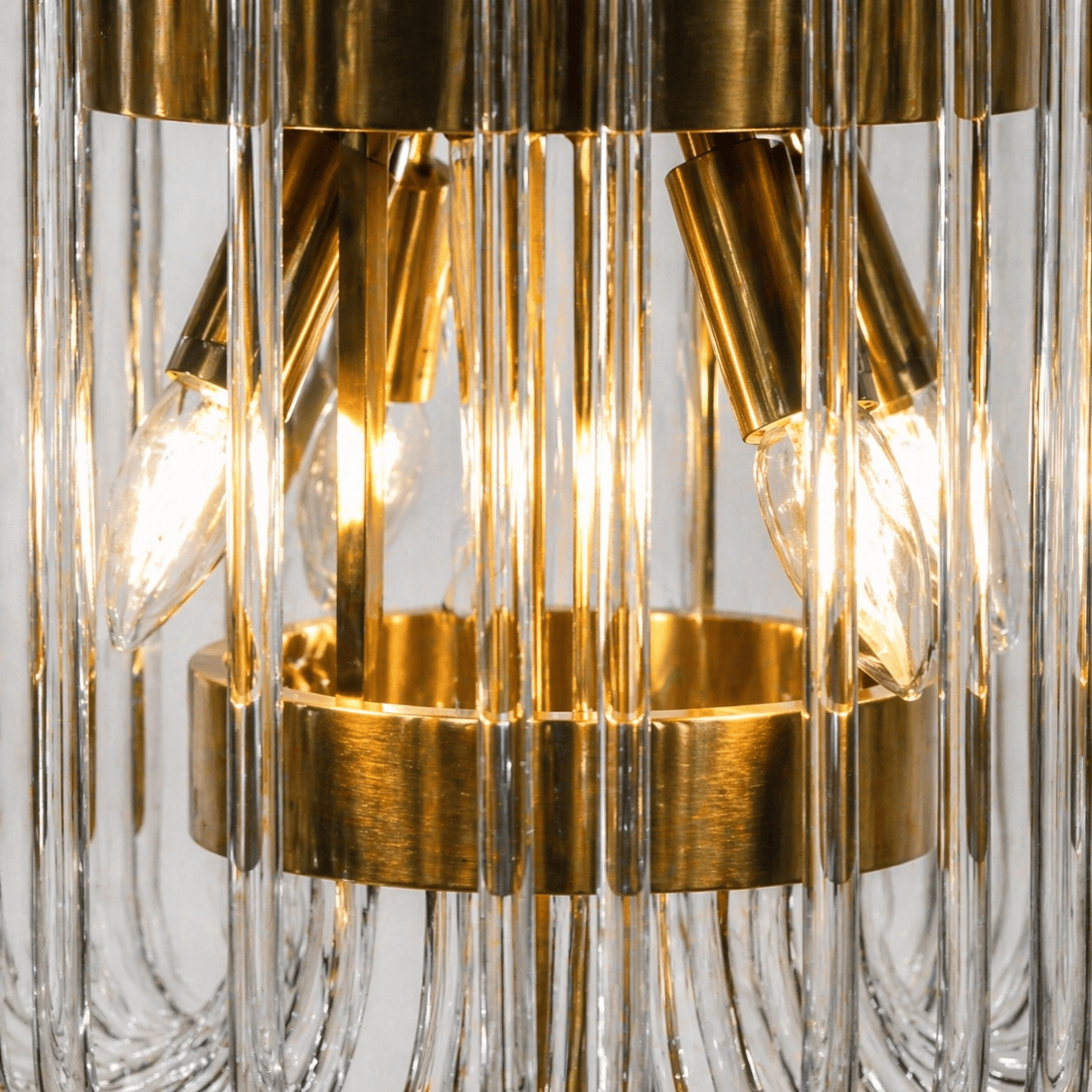Lights  -  YS 12-1466-4BB Brushed Brass Table Lamp with Clear Glass  -  60485113